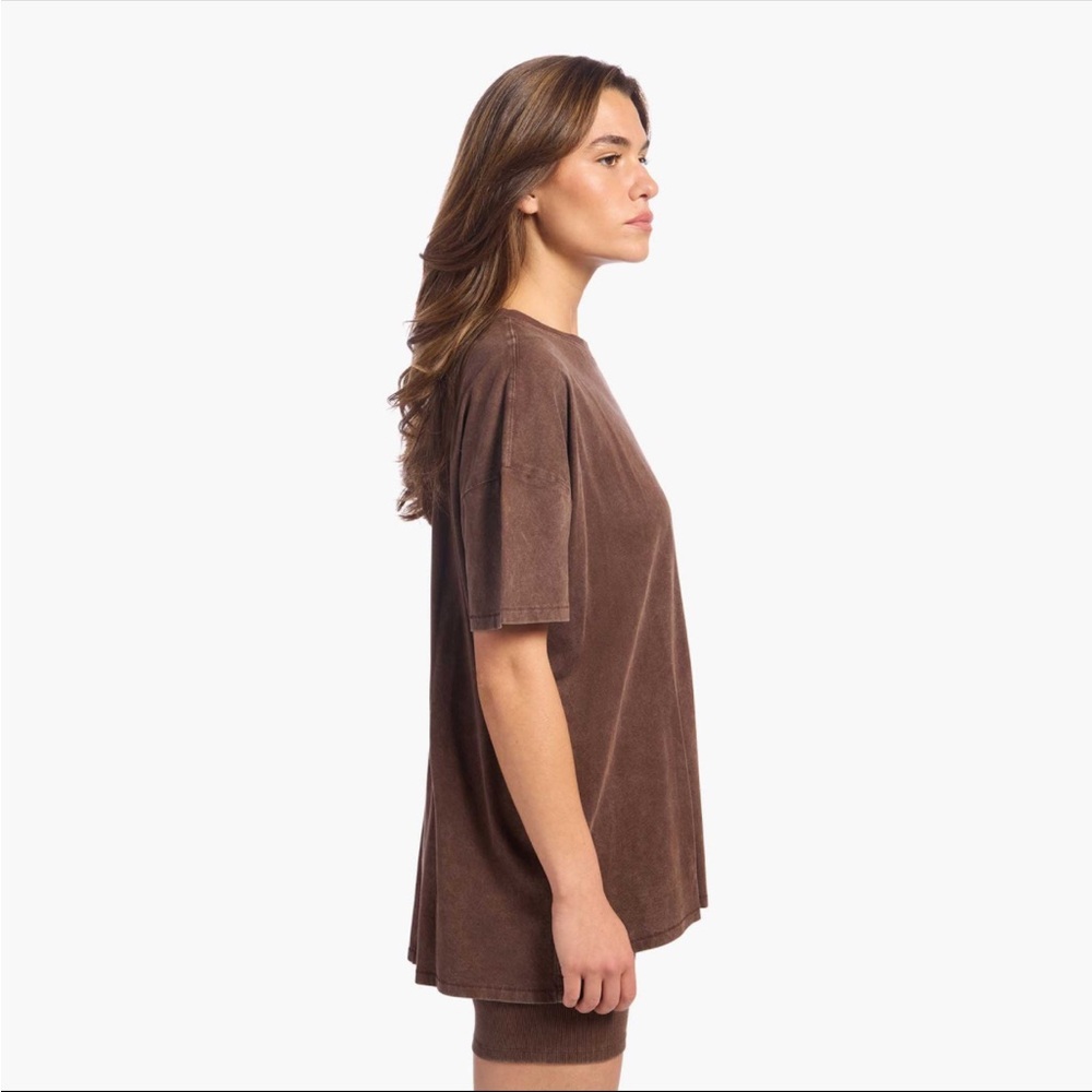 nuuds Brown Women's Ribbed Biker Shorts Set - Picture 2 of 4
